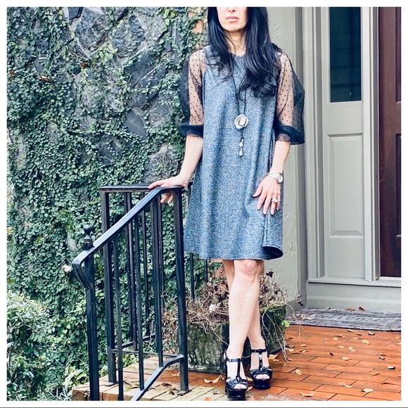 ✨LAST ONE ✨MADE IN ITALY✨Chic sparkly swing dress - Picture 4 of 6